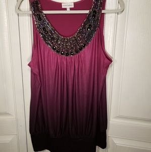 Beaded Sleeveless Top